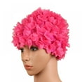 thumbnail image 4 of Swim Cap Floral Petal Stylish Swimming Hat Bathing Caps for Women, 4 of 8