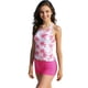 thumbnail image 2 of Traje de baño de 2 piezas para mujer, trajes de baño para mujer, conjunto de verano para niños con top de hombros descubiertos con estampado pequeño y shorts de corte recto, traje de baño de playa de, 2 of 6