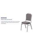thumbnail image 2 of 4 Pk. HERCULES Series Crown Back Stacking Banquet Chair in Herringbone Fabric - Silver Frame, 2 of 9