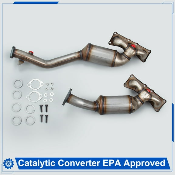 For 2007 - 2010 BMW X5 3.0L Front Manifold Catalytic Converter 2 PIECES Pair