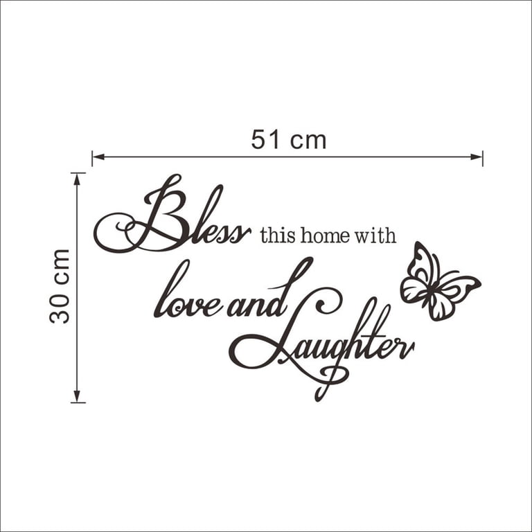 Z52LingLing Decoration Removable Butterfly Motto Wall Sticker