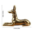 thumbnail image 5 of Brass Dog Statue Sitting Dog Figurines Dog Decorative Objects Home Decorations, 5 of 11