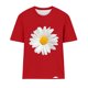 thumbnail image 2 of Camisetas de Mujer Flor Impresión Manga Corta Cuello Redondo Blusa, Ligero Y Casual de las Mujeres Camisetas, 2 of 4