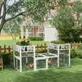 thumbnail image 2 of PawHut 7.3' x 3.6' Wooden Chicken Coop Combinable Design with Storage Shelf, 2 of 10
