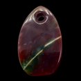 thumbnail image 6 of Hand Carved Bloodstone Agate Pendant Bead | 54x33x6mm| Green Red | Oval | 1 Bead, 6 of 11