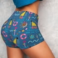 thumbnail image 4 of Balery Sailboat With Sailing Pantalones cortos de entrenamiento estampados para mujer, sin costuras, ajustados, para gimnasio, yoga, correr, deportes, ejercicio activo, fitness.-Large, 4 of 8