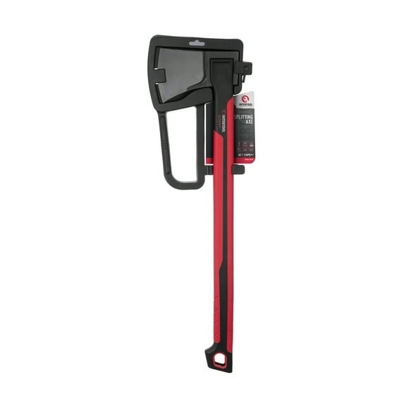 INTERTOOL 6 lbs Wood Splitting Axe for Firewood and Logs with Shock Absorbing Anti-Slip Handle and Sheath HT08-0298
