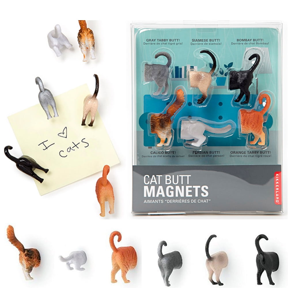 6 Kikkerland Animal Butt Magnets Fridge Strong Magnetic Surface Gift Novelty New Walmart Com