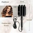 thumbnail image 4 of 3 Barrel Curling Iron Jumbo 0.98 inch (25mm) Hair Curling Wand Crimper Instant Heating Adjustable Hair Curler with 2 Temperature Control, 4 of 6
