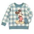 thumbnail image 2 of Disney Mickey Mouse Fleece Sweatshirt and Jogger Pants Outfit Set Buffalo Plaid Newborn to Toddler, 2 of 5