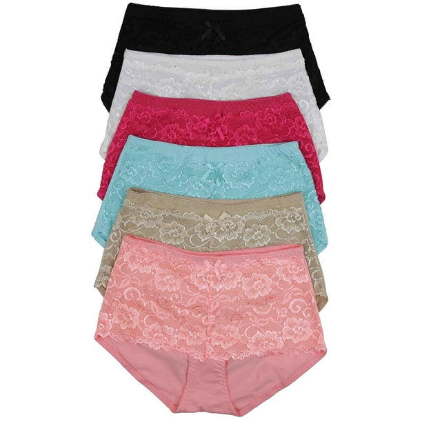 ToBeInStyle FashionCatch Women's Lace Boy Shorts with Cotton Lining 6