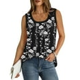 thumbnail image 6 of Karight Womens Summer Tank Tops Sleeveless Chiffon Double Layers Blouse Loose Round Neck Casual Shirts, 6 of 7