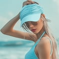 thumbnail image 6 of Sun Hats for Women Wide Brim Sun Hat UV Protection Caps Floppy Beach Packable Visor, 6 of 8