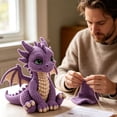 thumbnail image 4 of Hometravel Soft Knitted Cotton Dinosaur Plush Toy, Handmade Crochet Stuffed Animal Decor, Cute Knitted Dinosaur Figurine for Shelf, Bedroom, Gift Display, 4 of 6