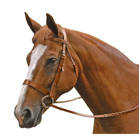 Exselle AEBD085C Flat Hunt Bridle, Oakbark - Cob