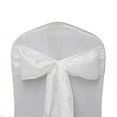 thumbnail image 3 of BalsaCircle 5 White Accordion Crinkle Taffeta Chair Sashes Wedding Party, 3 of 8