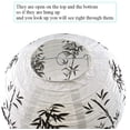 thumbnail image 4 of Paper Lanterns 12inch Round Cotton Paper White Chinese Japanese Hang Beauty Keep Shape Well Easy Install Collapse String Reflect with Light for Wedding Festival Shower Lamp Decor Bamboo 1pcs, 4 of 7