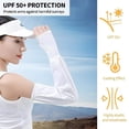 thumbnail image 4 of 2 pares de mangas de protección solar UV para hombres y mujeres, mangas deportivas refrescantes UPF 50 para fútbol, golf, 4 of 6