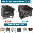 thumbnail image 5 of Club Chair Slipcover, 1 PCS Tub Chair Slipcover Washable Armchair Sofa Cover Protector for Living Room Bar Counter, 5 of 6