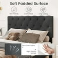 thumbnail image 6 of Costway Full Size Bed Frame with Button-Tufted Headboard & Wooden Slats Easy Assembly, 6 of 10