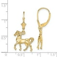thumbnail image 4 of FJC Finejewelers 14k Yellow Gold 3d Horse - Standingleverback Earrings, 4 of 4