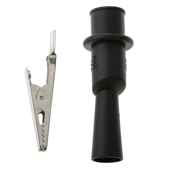Push-On Alligator Clips For Test Leads Black