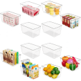 thumbnail image 1 of CUITING [Clear Plastic Storage Bins] 4/8/12pcs Clear Plastic Storage Bins - Pantry Organizers and Storage Containers for Fridge  Kitchen  Medicine Cabinet  Bathroom Under Sink  and Freeze, 1 of 6
