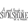 thumbnail image 1 of Happiness House Laugh Sunshine Lettering Wall Sticker Art Design Decal for Girls Boys Kids Room Bedroom Nursery Kindergarten House Fun Home Decor Stickers Wall Art Vinyl Decoration (12x20 inch), 1 of 1