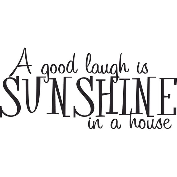 Happiness House Laugh Sunshine Lettering Wall Sticker Art Design Decal for Girls Boys Kids Room Bedroom Nursery Kindergarten House Fun Home Decor Stickers Wall Art Vinyl Decoration (12x20 inch)
