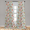 thumbnail image 5 of Ambesonne Anime Curtains, Girls with Yummy Pastries, Pair of 28"x84", Multicolor, 5 of 5