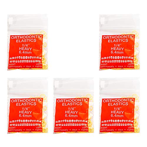 JMU Orthodontic Elastics 1/4 Inch Heavy 6.5oz 500 pack Intraoral