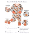 thumbnail image 3 of QEFJNO Bamboo Newborn Baby Boys Footless One-Piece Pajamas, Zipper Romper with Mitten, Infant Long Sleeve Sleepers - Soccer, 3 of 8