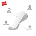 thumbnail image 3 of Hanes Mens Ankle Socks Pack, 10-Pack, Max Cushion Moisture-Wicking Sock, 3 of 4