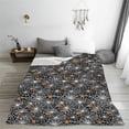 thumbnail image 5 of Fuzoiu Spider Cobweb Print Ultra-Soft Micro Fleece Blanket,All Seasons Flannel Throw, Lightweight Blanket for Bed, Sofa, Couch, Movie Night, Camping, and Travel-40"x30", 5 of 7