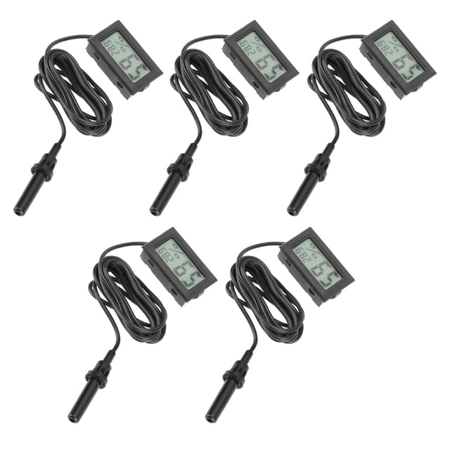 SHOWERORO 5Pcs Hygrometer Indoor Humidity and Temperature Gauge for Vehicle Refrigerator 1.8X1In