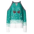 thumbnail image 4 of Camisas Navideñas Para Mujer, Camisetas de Manga Larga, Estampado de Otoño, Farol Erógeno, Jersey Sin Tirantes, Blusa Con Hombros Descubiertos Odeerbi ODB207750, 4 of 4