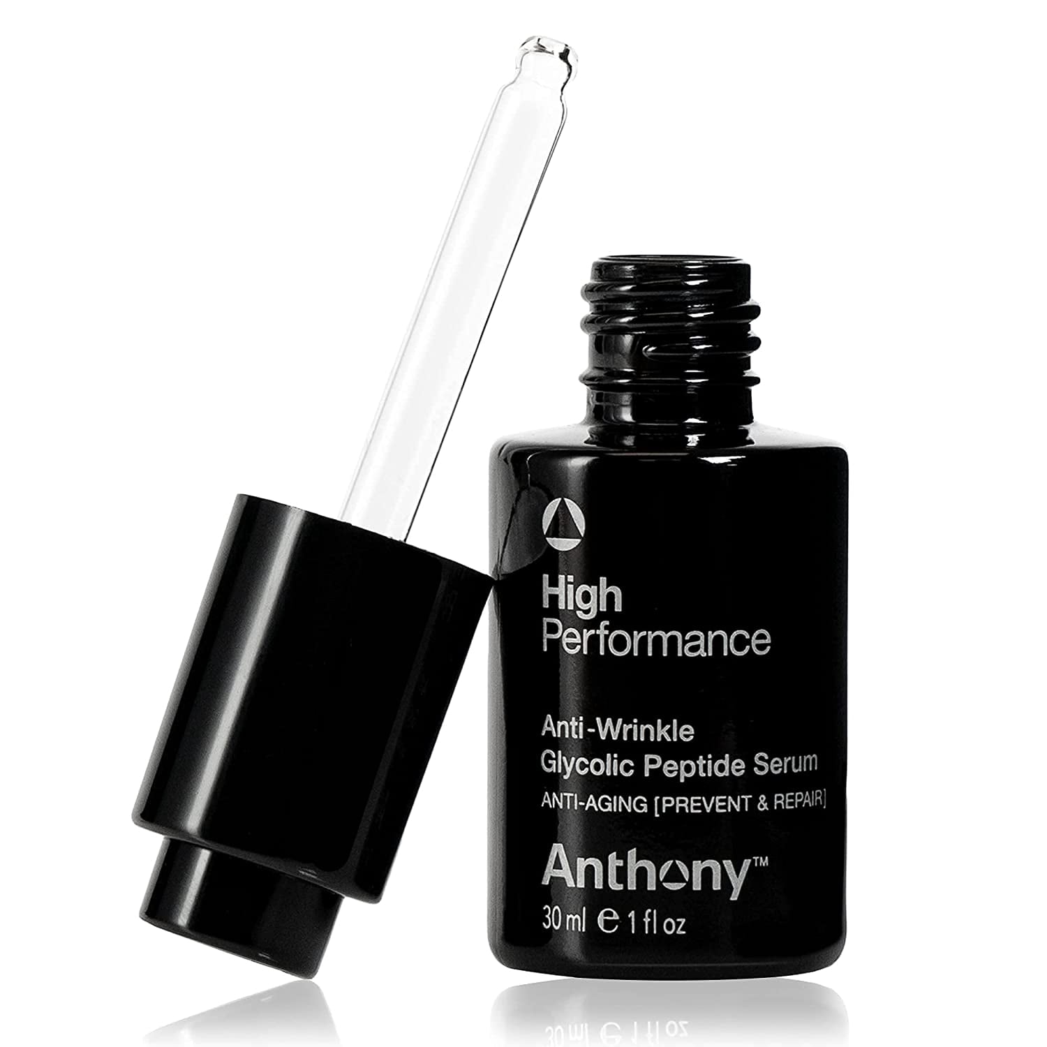 Anthony Anti-Wrinkle Glycolic Peptide Serum, 1 Fl Oz. Contains Glycolic Acid, Peptides, Biotin, Pullulan, and Algae Extract, Anti-Aging Lifting, Tightening, Repairing, and Hydrating Pack of 2