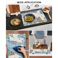 thumbnail image 5 of Large Induction Cooktop Protector Mat Easter Stove Top Covers for Electric Stove, Farmhouse Retro Spring Rabbits Gnomes Blue Flowers Decorative Stove Burner Cover Mats, Glass Top Stove Cover, 5 of 7