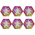 thumbnail image 2 of Balery 6 Pcs Colorful Tie Dye Stained Glass 3leather Coasters Set, Drink Table Cup Coasters For Living Room Kitchen Coffee Decor, 2 of 9