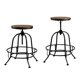 thumbnail image 1 of "Taburete de bar industrial Silvia I, acabado roble medio.Juego de 2" Benzara Inc BM131140, 1 of 1