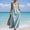 Light Blue, variant on Effortless Summer Bohemian Dress for Everyday Wear Lightweight Loose Fit Sleeveless V-Neck Free Classic Green 3XL