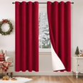 thumbnail image 1 of Cortinas opacas Lajode de lino 100% opaco, 183 x 183 cm, color rojo, 1 of 9