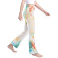 thumbnail image 6 of OGLCCG Girls' Flare Leggings Fashion Printed High Waisted Straight Leg Yoga Bootcut Pants Lightweight Full Length Bell Bottoms Athletic Leggings, 6 of 6