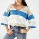 thumbnail image 1 of Puntoco Suéter Mujer Invierno Casual Bloques De Color Suelto Cuello En V Manga Larga Jersey Suéter De Punto Top Blusa Suéter Liquidación De Navidad Puntoco Puntoco-4406, 1 of 6