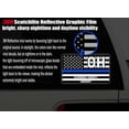 thumbnail image 3 of Reflective Clermont County Ohio OH Thin Blue Line Stealthy Old Glory USA Flag | Honoring Law Enforcement Officers Sheriffs | County State Decal Bumper Sticker 3M Vinyl 3" x 5", 3 of 3