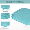 thumbnail image 6 of BPS 20" x 19" Outdoor Dining Chair Cushion, Water Resistant Patio Seat Cushion Pads with Ties, Set of 2 - Aruba Blue, 6 of 9