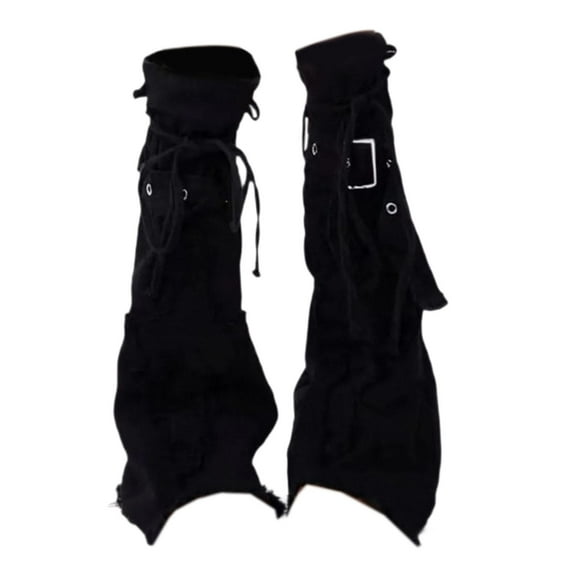 Calentadores de piernas Fernando Y2K Fashion Legwarmers Cool Grunge negro