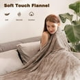 thumbnail image 3 of Ocuuziisu Electric Blanket 90" x 100" King Size Heated Blanket, Flannel and Sherpa, 10 Hour Auto-off, 9 Heat Settings, Fast Heating, Machine Washable, Camel, 3 of 9