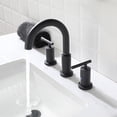 thumbnail image 5 of PARLOS 2-Handle Widespread Bathroom Faucet  with Metal Pop-up Drain Assembly and Supply Lines, Matte Black, 5 of 10