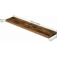 thumbnail image 5 of HOOBRO 39.4" Floating Wall Shelves Set of 2 with Invisible Brackets, Rustic Brown, 5 of 9